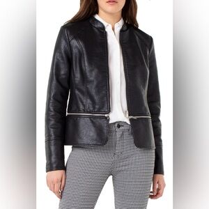 NWT Liverpool Zip-Off Detail Faux Leather Jacket